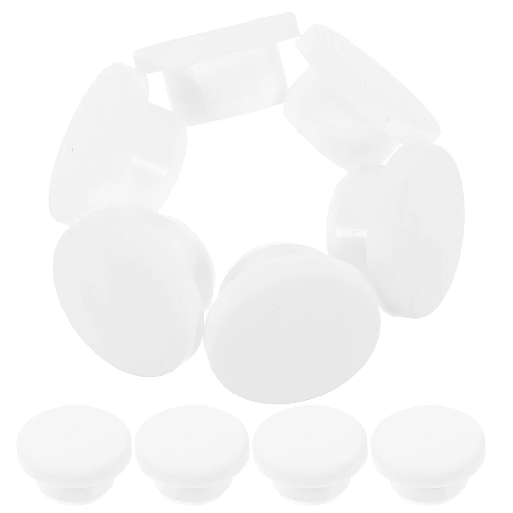 

30pcs Sink Overflow Cover Plug Bathroom Sink Drain White Silica Gel Waterproof Universal Hole Plugging Easy Installation Anti