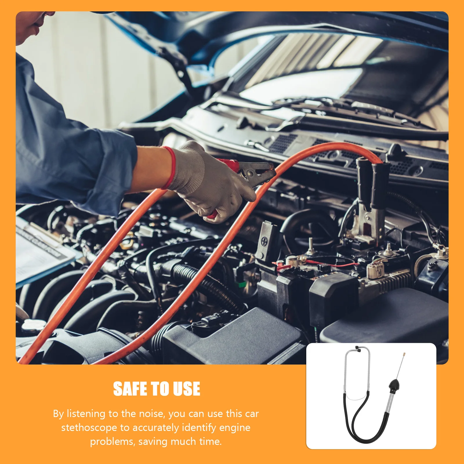 

Automotive Stethoscope Engine Hearing Tool For Car Cylinder Noise Detection Auto Repair Maintenance Mechanics Tool