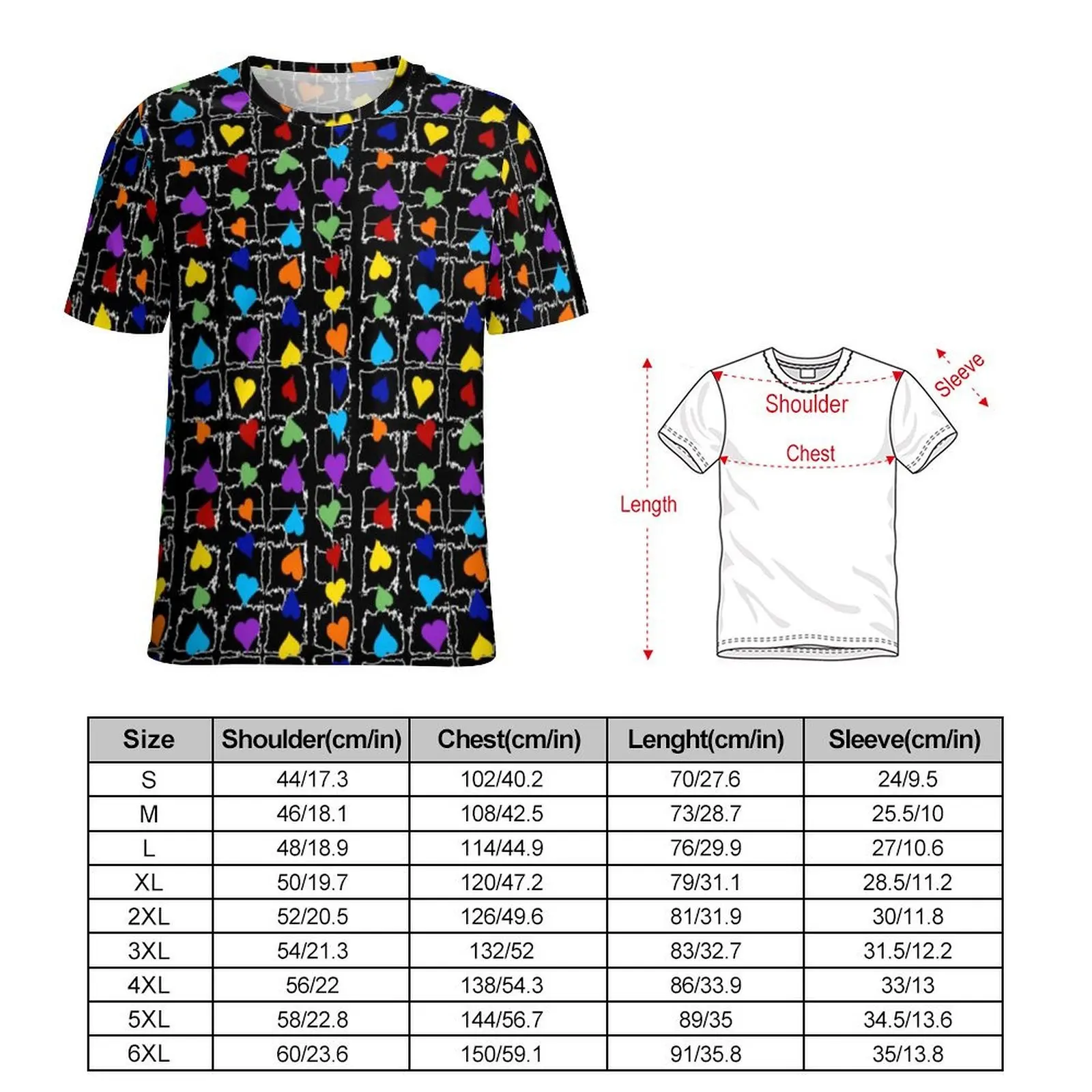Womens Rights T-Shirt For Man Pride Rainbow Hearts LGBT Printed O Neck T Shirts Summer Trending Tops Casual Oversized Tee Shirt