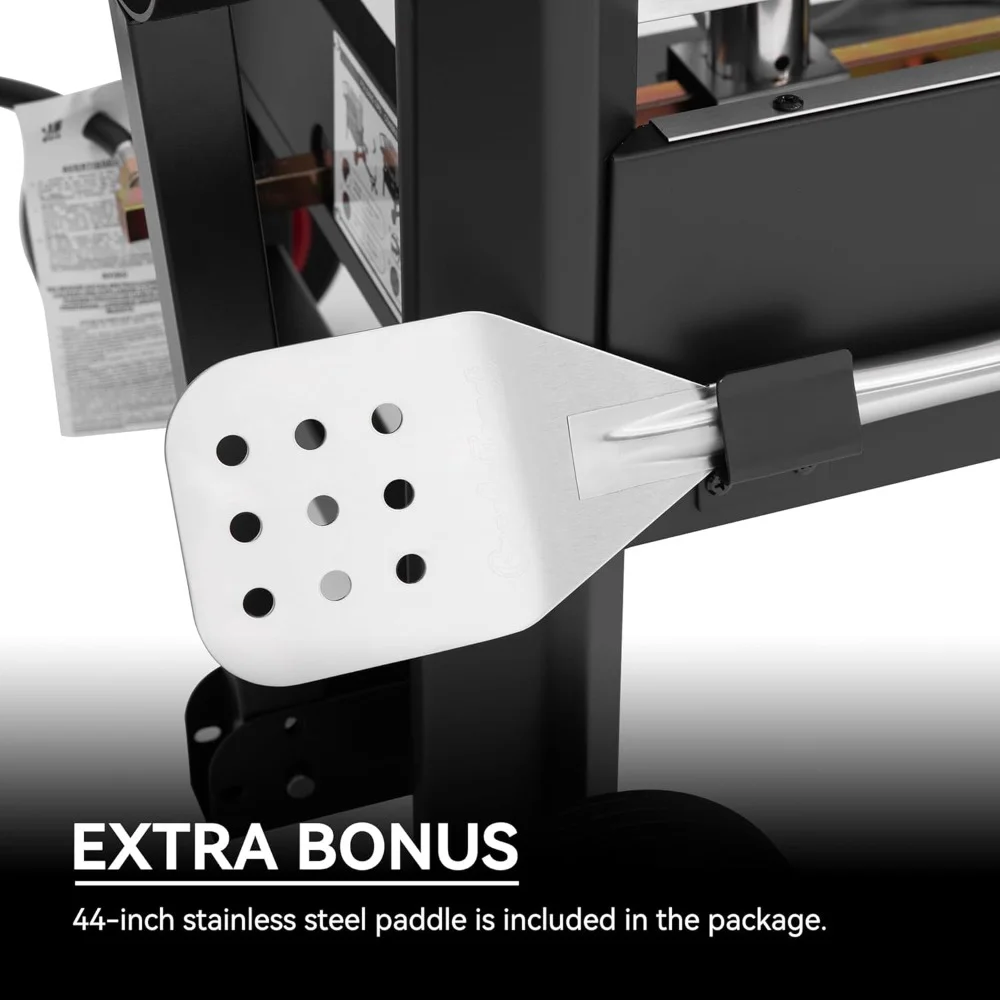 غلاية جراد البحر في الهواء الطلق مع مجداف تحريك وعجلات وعاء المأكولات البحرية شديد التحمل لغلي الكاجون والروبيان السلطعون #6