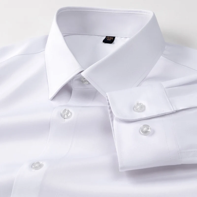 

Новые мужские рубашки против морщин, классические рубашки с длинными рукавами для Slim Fit Camisa, деловая блузка, белая рубашка, синяя рубашка