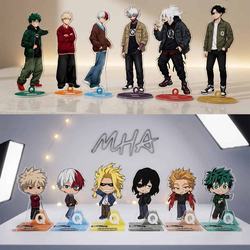 Anime My Hero Academia Izuku Katsuki Shota DABI Q Highland 10&15CM Acrylic Stand Keychain Anime Stand Desktop Decor Collection