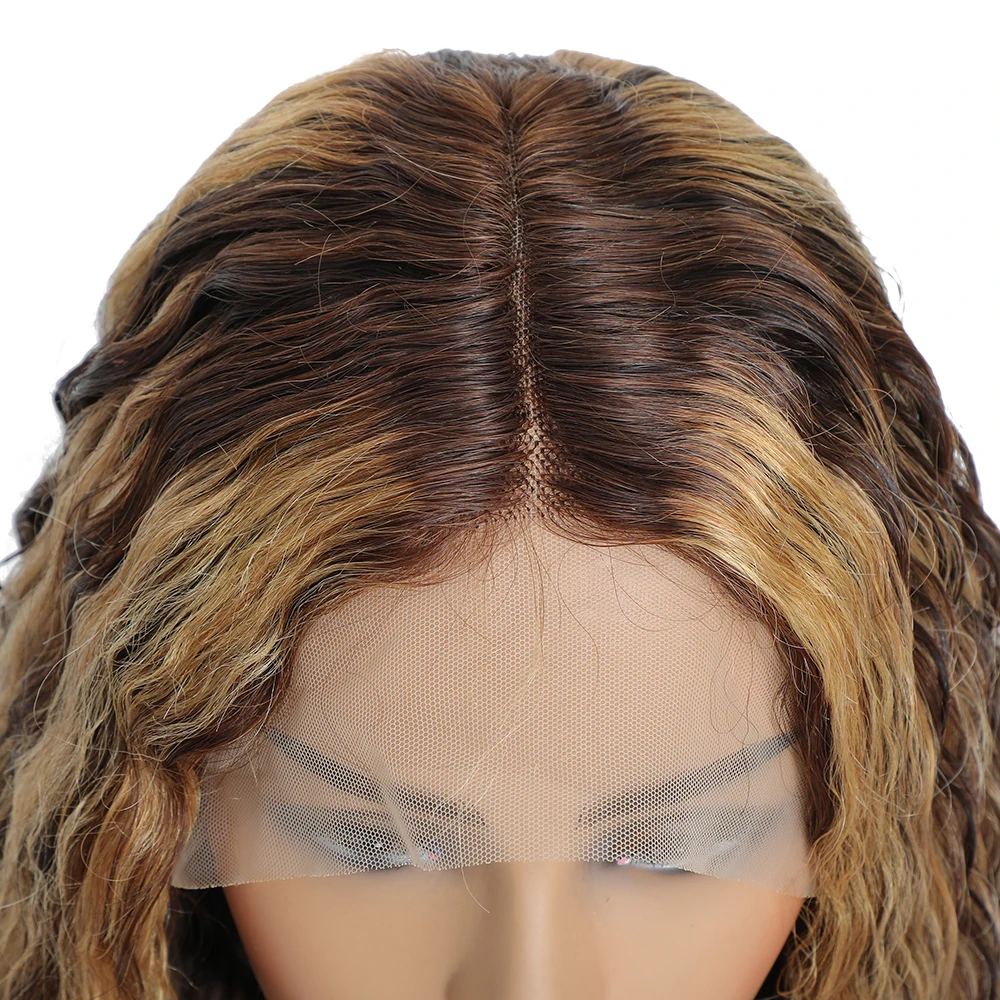 Destaque peruca do cabelo humano 13x6 onda profunda encaracolado colorido mel loira laço frontal perucas de cabelo humano para as mulheres ombre