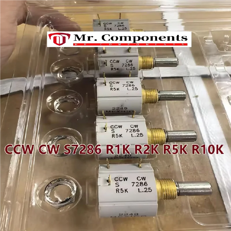 1PCS CCW CW S7286 R1K R2K R5K R10K Precision multi-turn potentiometer 10-turn wound potentiometer 2W New In stock