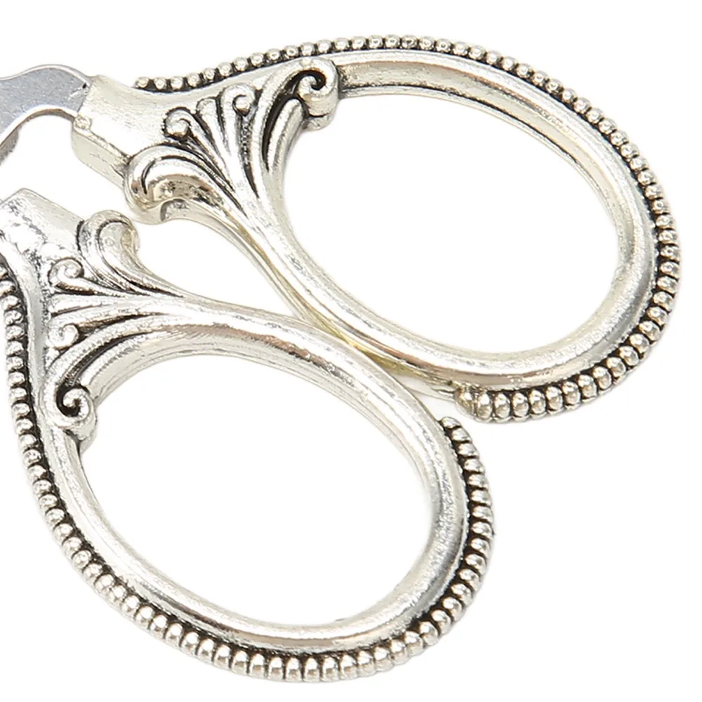 Vintage Stainless Steel Embroidery Scissors Antique Silver Antique Copper Sewing Scissors Cross Stitches Scissors Crafting - view 4