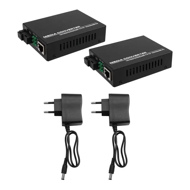 Новый Ethernet-конвертер Tech Fiber в RJ45, 3 км, гигабитный Ethernet-конвертер, медиаконвертер, вилка европейского стандарта