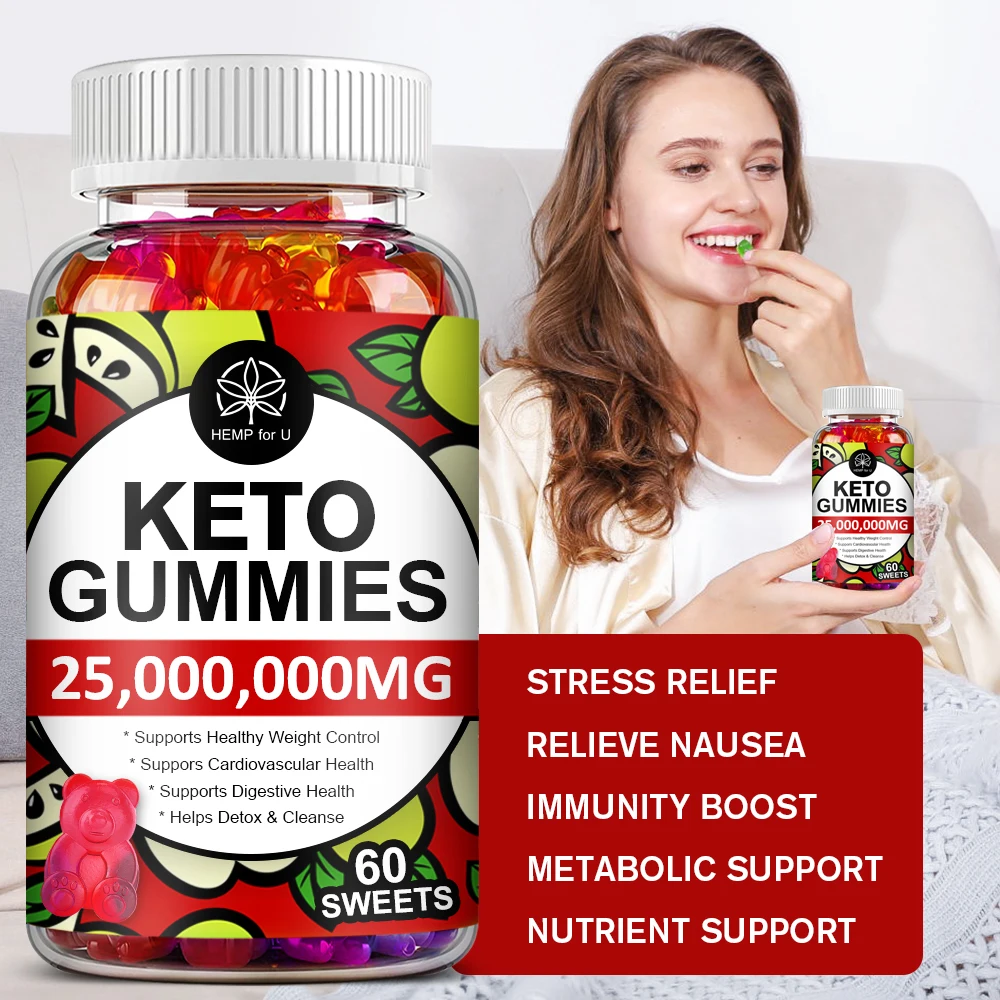 Ketone Gummies Apple Cider Vinegar Keto Bear For Anxiety & Stress Immune Health Improve Bad Mood Weight Management For Gym