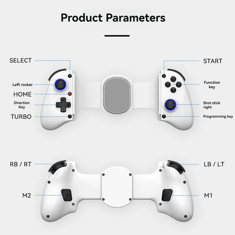 Controlador de juego inalámbrico de estiramiento D11 para tableta SWITCH/Android/Apple IOS, Joystick de Streaming multifunción