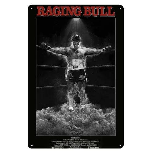 Raging Bull Robert De Niro Movie Metal Poster Collectable Tin Sign 20x30cm  -aluminum