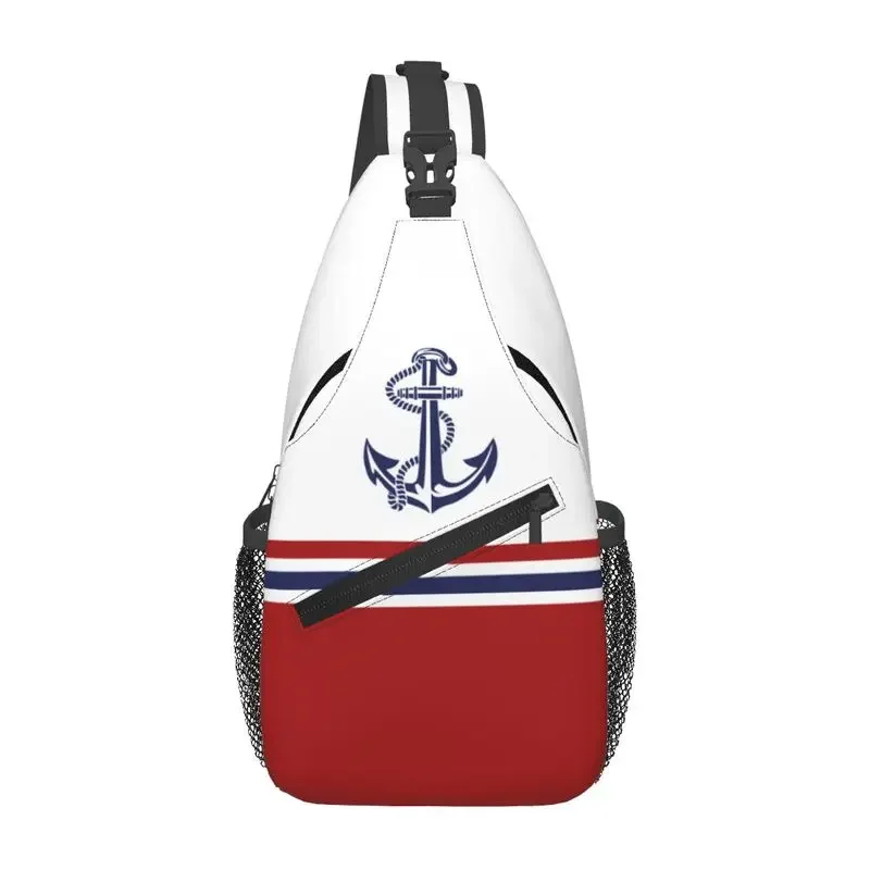 

Nautical Anchor Sling Bags for Men Fashion Sailor Adventure Shoulder Crossbody Chest Backpack Cycling Camping Daypack