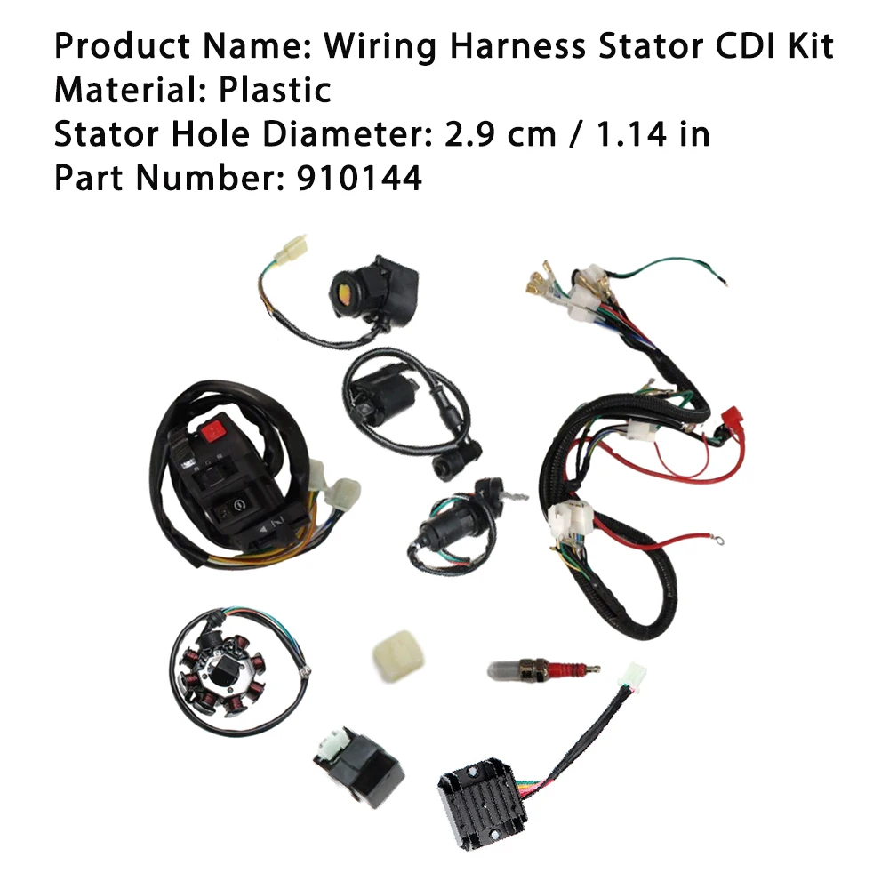 1Set Beach ATV Wiring Harness Truck Electric Wiring Harness Wire Loom Stator Full Kit For ATV QUAD 150/200/250CC Car Accessories