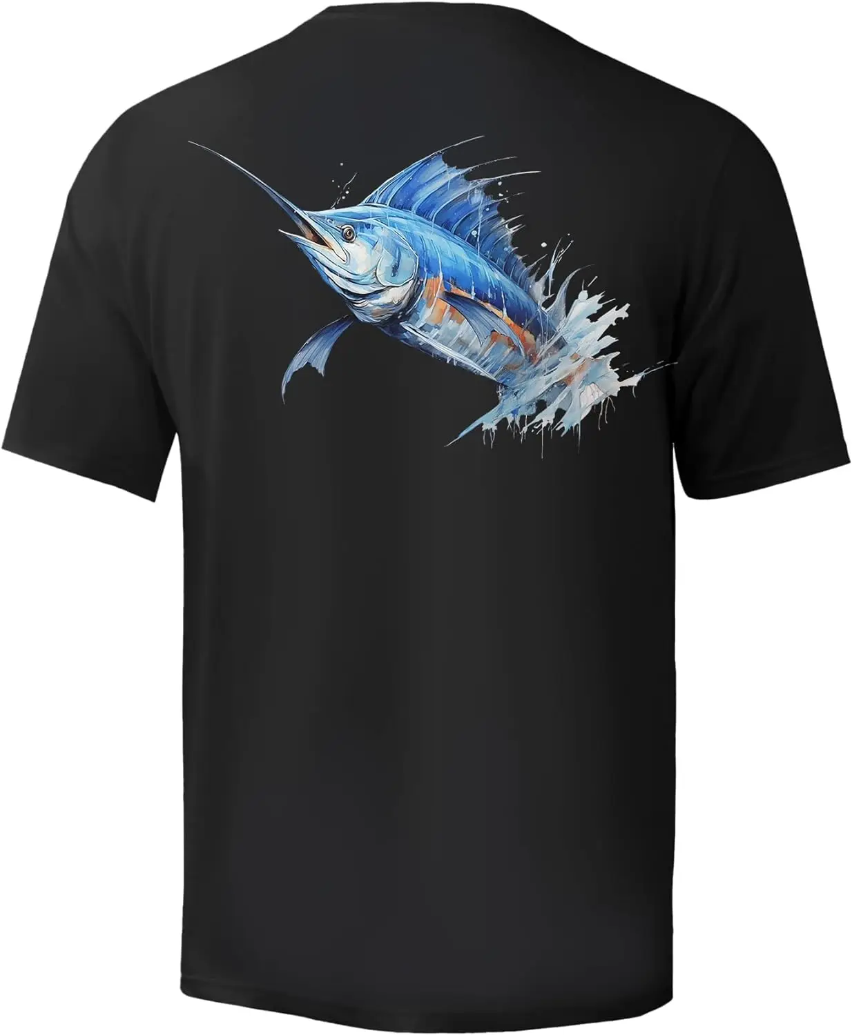 

Palmyth Men's Fishing Shirt Short Sleeve Sun Protection UV UPF 50+ SPF T-Shirt