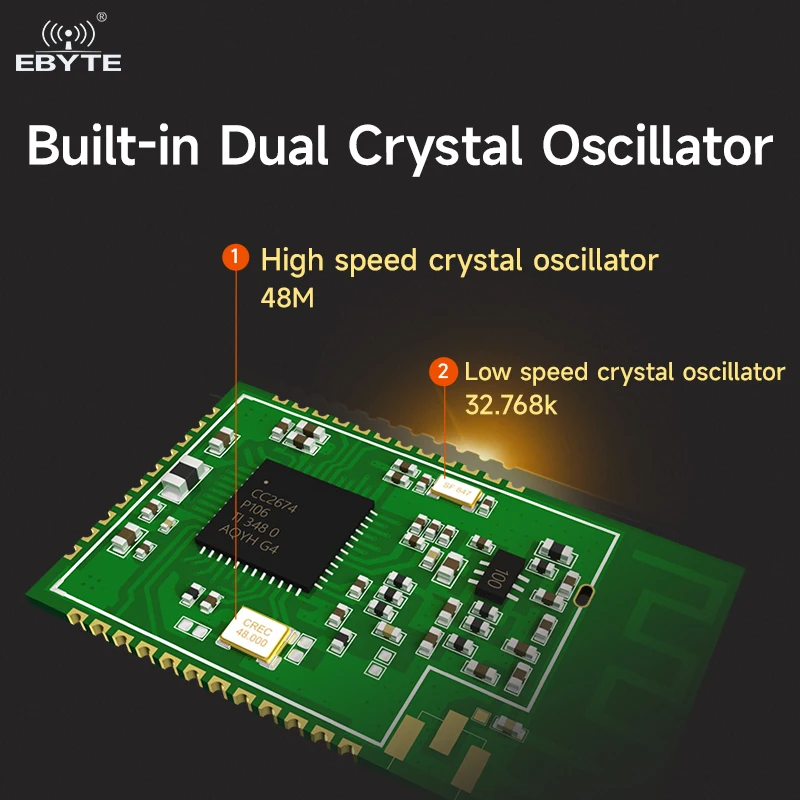 CC2674P10 Modulo wireless Zigbee Modulo SoC BLE da 2,4 GHz 20 dBm EBYTE E72-2G4M20S1C Antenna PCB Supporto di piccole dimensioni Multi protocollo