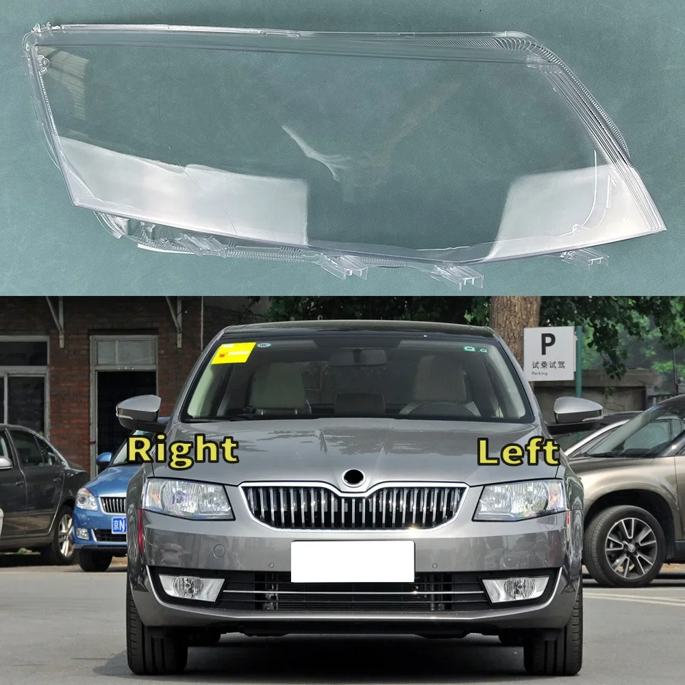 

For Skoda Octavia 2015-2017 Car Accessories Headlight Lens Cover Headlamp Shell Lampshade Transparent Mask Plexiglass