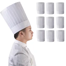 Behogar 10 PCS Disposable Chef Hat Cooking Pastry Chef Cap Kitchen Supplies for Restaurants Home Kitchen Cooking Club