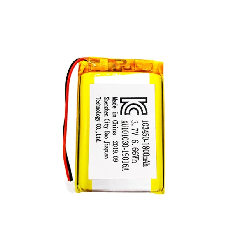 buy more will cheap 103450 polymer lithium battery wholesale 3.7v1800mAh digital electronic products with KC, PSE,