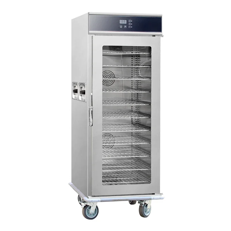 

Smart Control 11 Shelf Glass Door Commercial Food Warmer Cart Digital Touchscreen Stainless Steel Hot Holding Cabinet 168Lpromot