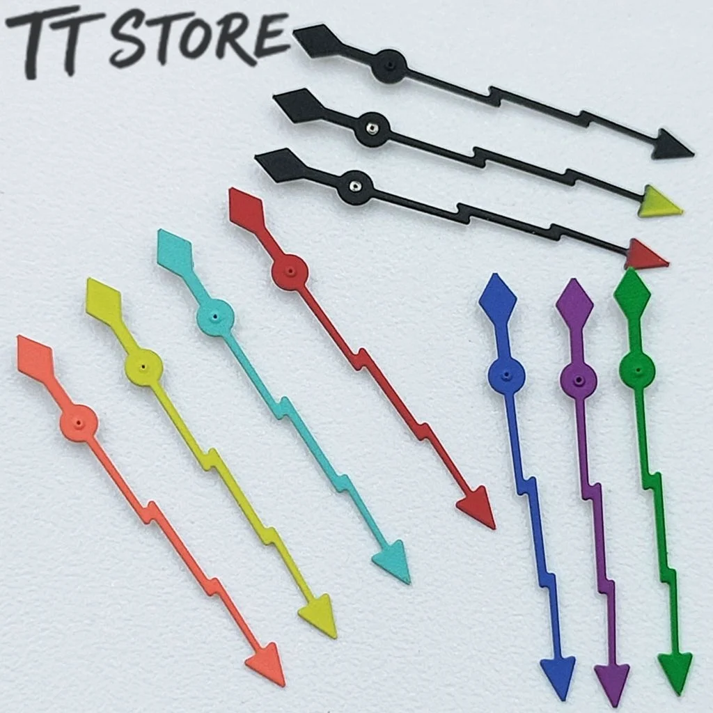 NH35 13 مللي متر الفضة الذهب أسود أحمر أخضر الأيدي البرق الساعات الثانية الإبر صالح NH35 4R35 NH36 4R36 حركة استبدال أجزاء