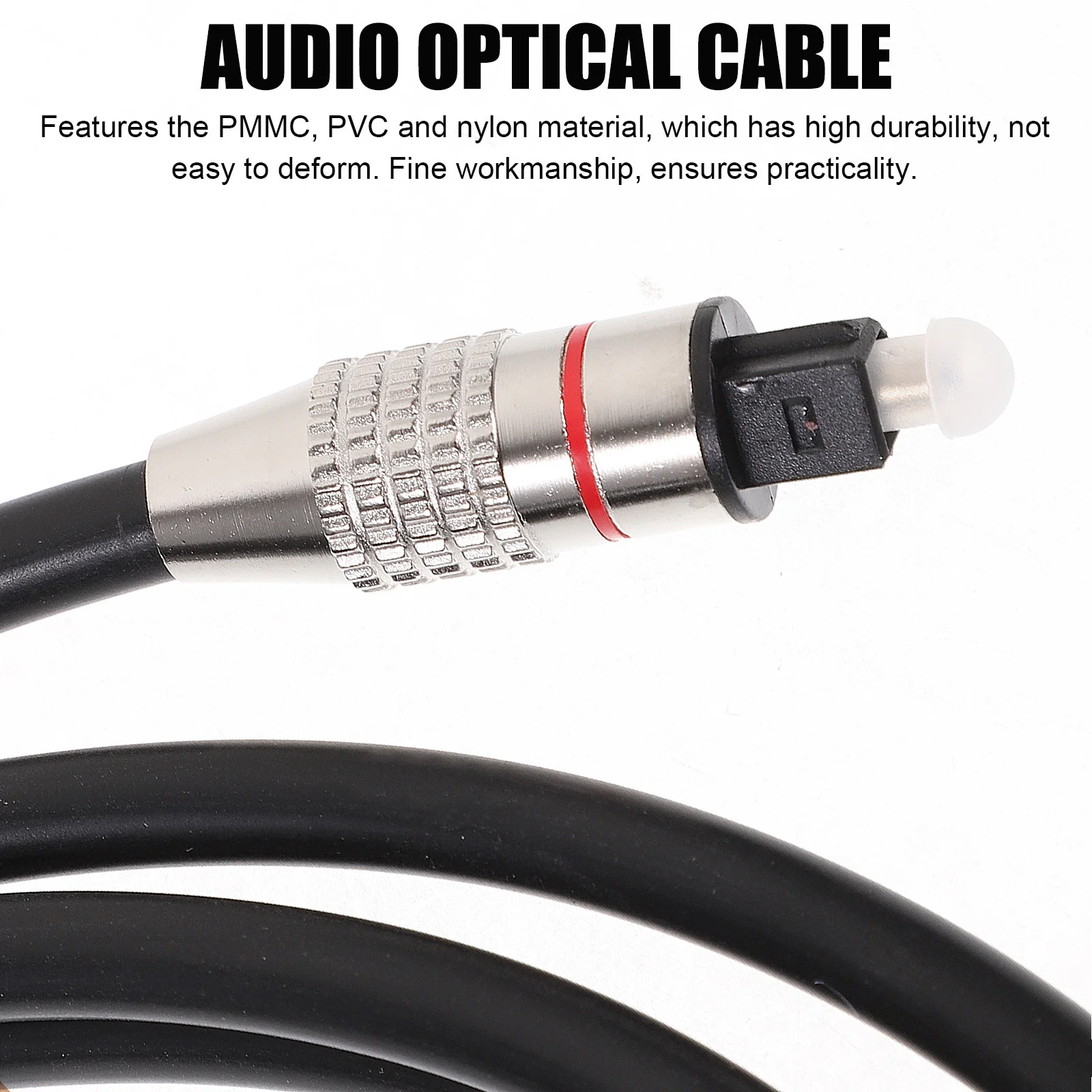 1.5m Optical Audio Cable Fiber Digital Audio Optical Cable Gold-Plated Connector Game Console Sound Bar Durable Protective