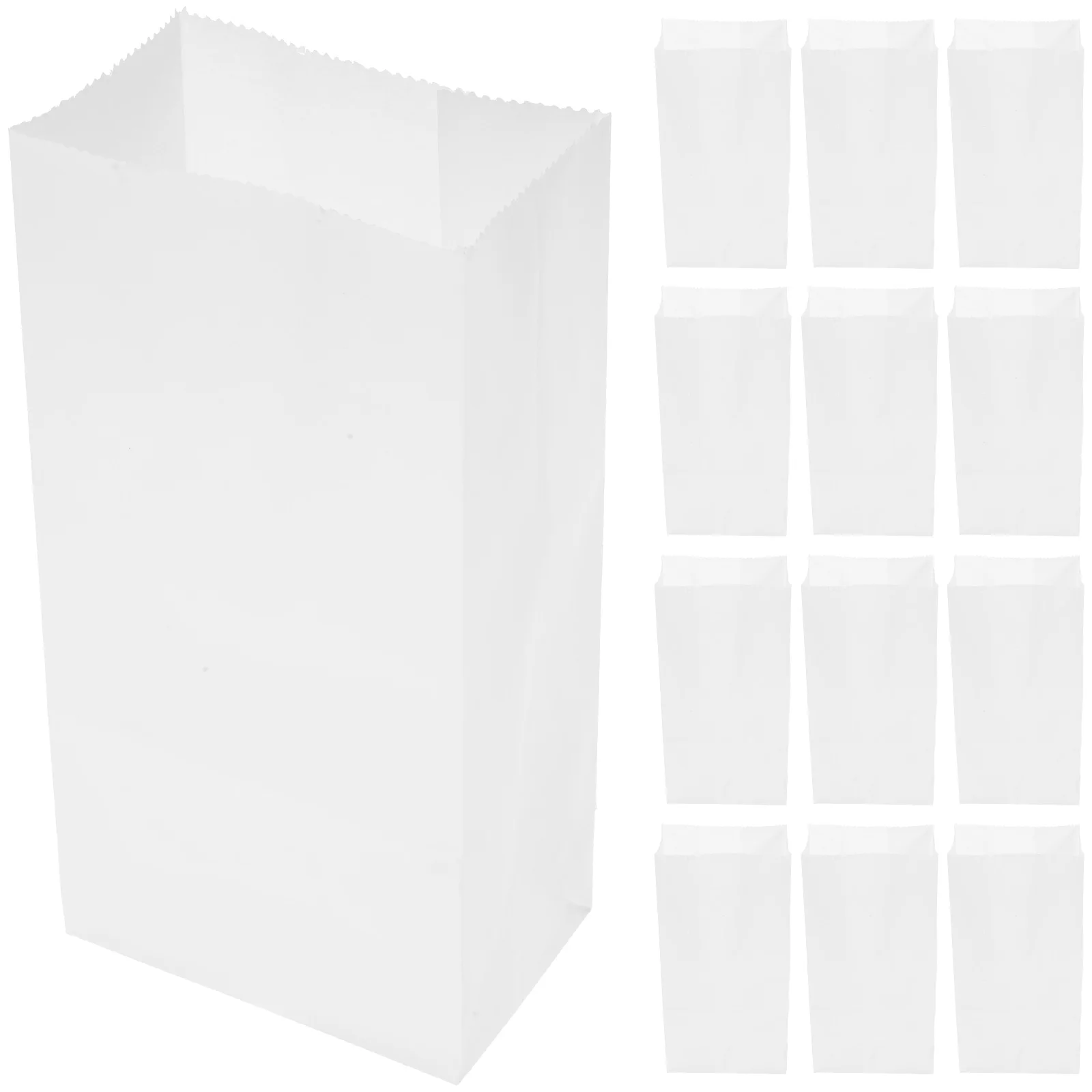 

100pcs Kraft Paper Bag White Bread Loaf Bags Square Bottom Bakery Packaging 9x5 5x17cm Food Storage Cake Snack Bags