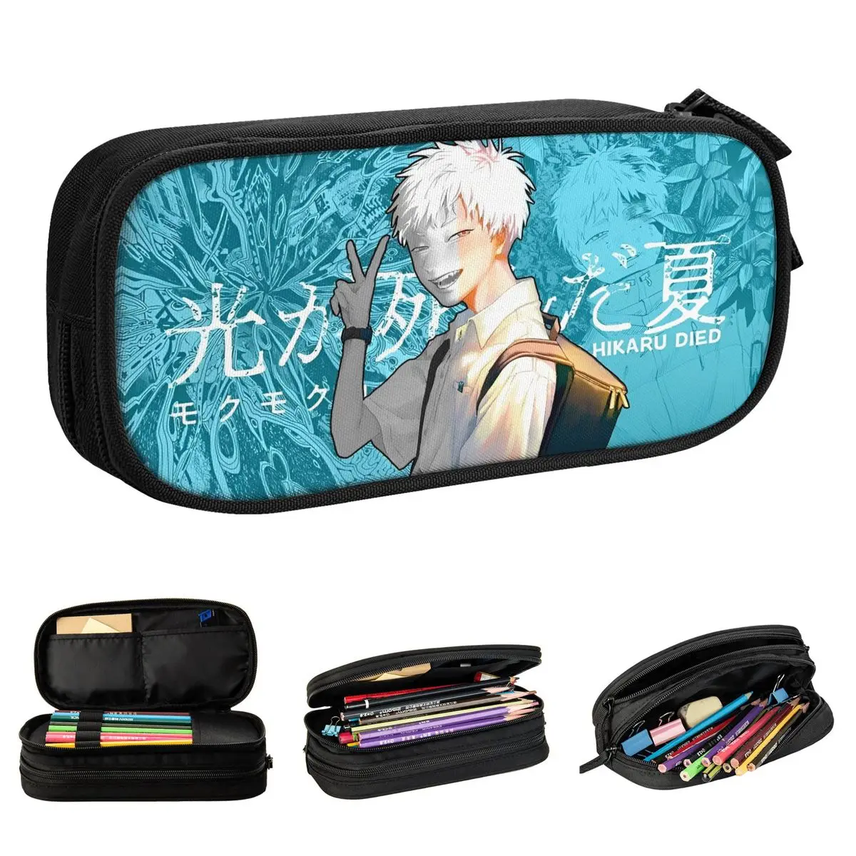 

Летние пеналы Hikaru Died, забавные сумки-держатели для ручек в стиле аниме, студенческие большие вместительные офисные подарки, пеналы