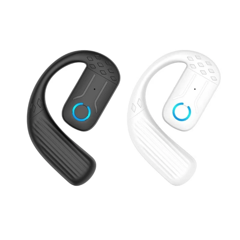 Single Ear Earpiece Headphones Wireless Earbuds Earpiece Over Ear Buds Wrap Around Earbuds Bluetooth-compatible Earphone