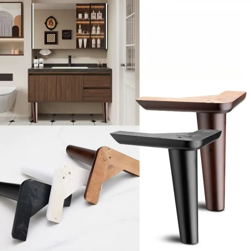 Imported Oak Three-legged Sofa Feet Coffee Table TV Cabinet Feet Solid Wood Cabinet Furniture Support Feet Bed legs