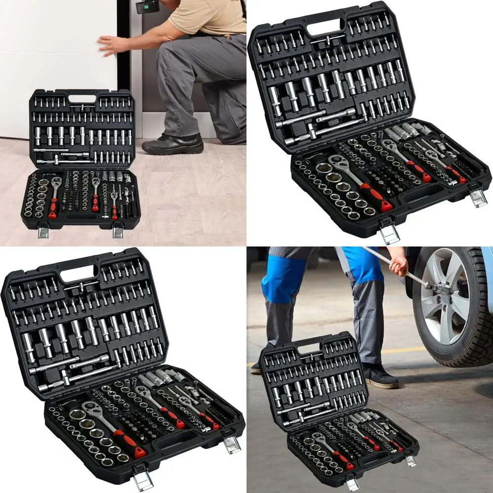 

Полный набор торцевых ключей из 171 предмета — портативный ящик для инструментов для дома, ремонта автомобилей и проектов «Сделай сам»