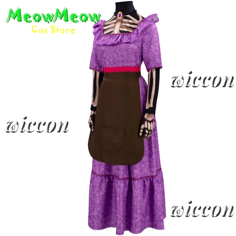 Movie CoCo Mama Imelda Costume Cosplay Girls Music Dreaming Around Halloween Family Party Fancy Purple Dress for Women