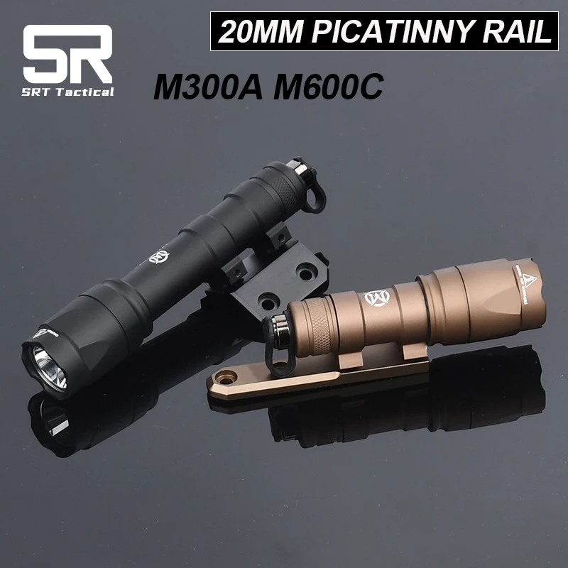 

WADSN M300A M600C Tactical Flashlight M300 M600 Torch Scout Light Offset Mount Base Gun Hunting Weapon Fit 20mm Picatinny Rail