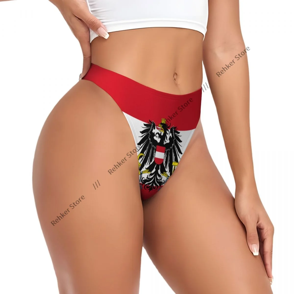 Sexy Women Underwear Flag Of Austria State Thong Panties G-string