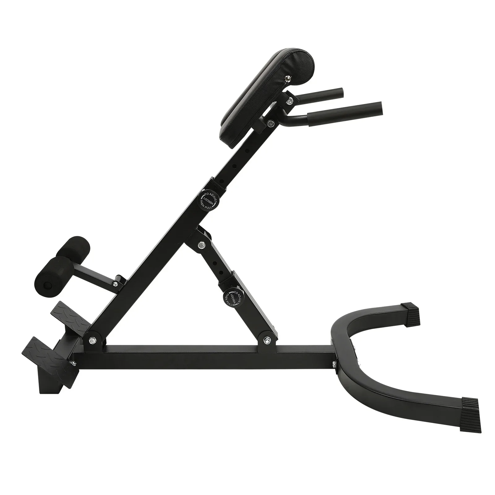 Roman Chair Back Extension Machine, 330LBS Back Extension Roman Chair Abdominal Exercise Equipment, Multi-Functional Hyperextension Back Strength Exercise Bench, w/Rubber Foot Covers, suitable for Home Gym Hotel