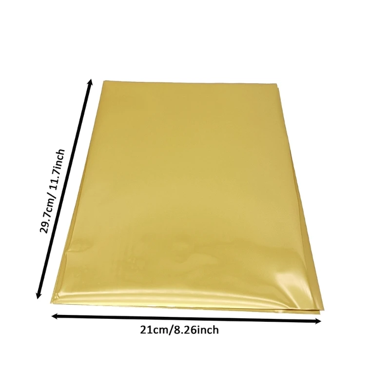 50 Sheets Transfer Foil Paper A 4 Toner Reactive Foil Hot Foil Stamping Papers Toner Foil Paper for Cards Making