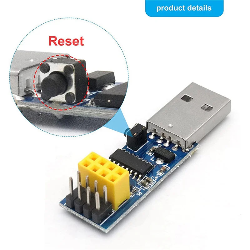 A45U 2X USB zu ESP8266 Breakout CH340C ESP-01 Prog Wifi Programmierer Downloader Adapter mit Reset Auto Download Schaltung
