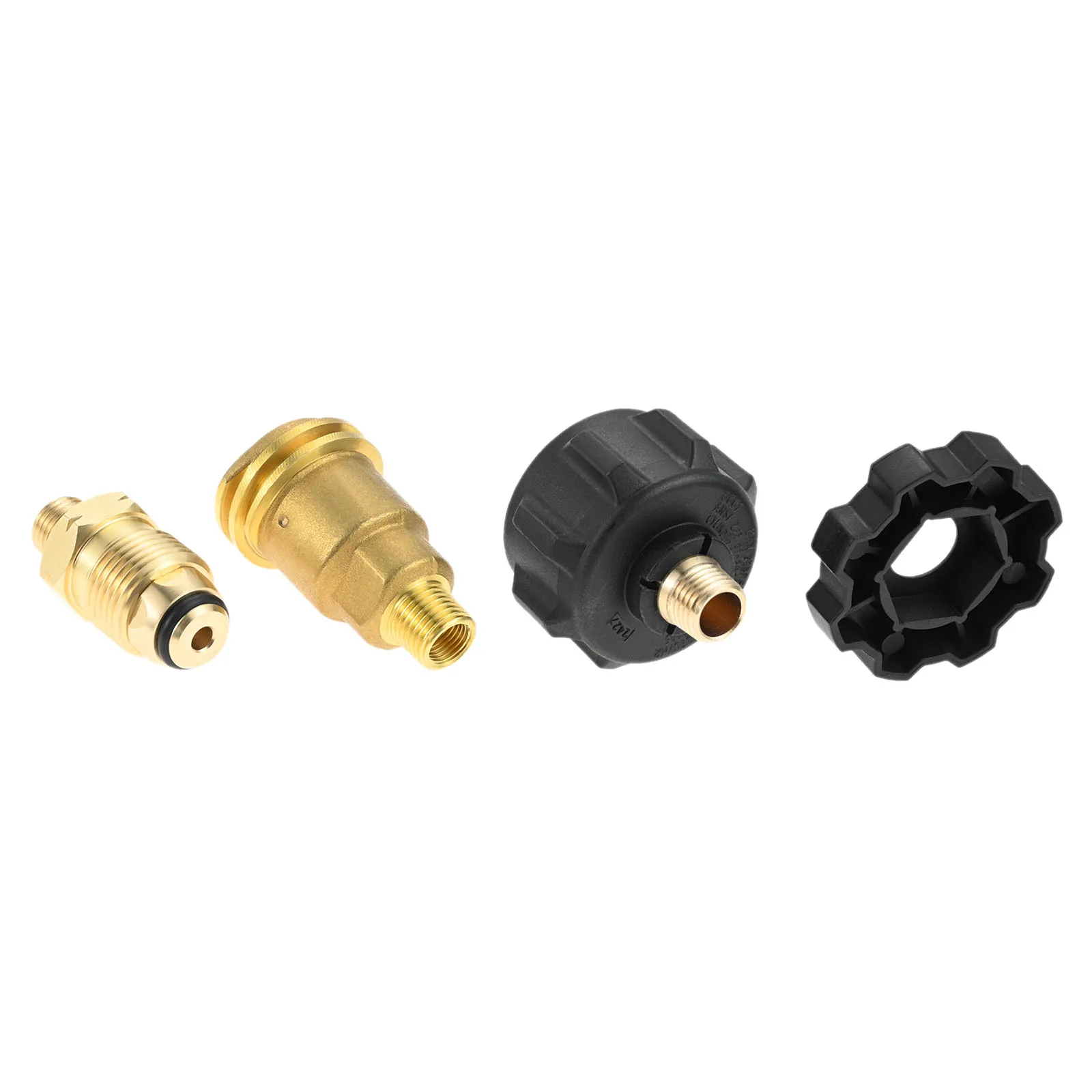 QCC1/POL 프로판 가스 호스 피팅 어댑터(1/4" NPT 커플러 세트 포함) 1/4" 수 파이프 나사 +QCC 유형 1 수 +POL 암 커넥터