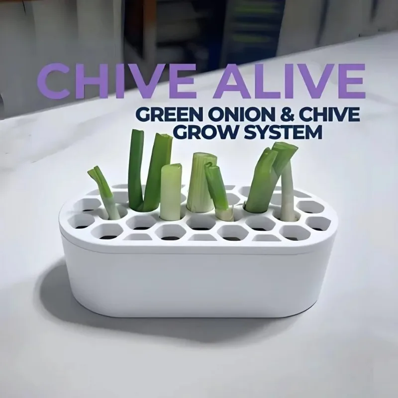 3D Printed Scallion Regenerator Hydroponic Planting Pot New Design Kitchen Home Balcony Gardening Ornament Supplies 2026
