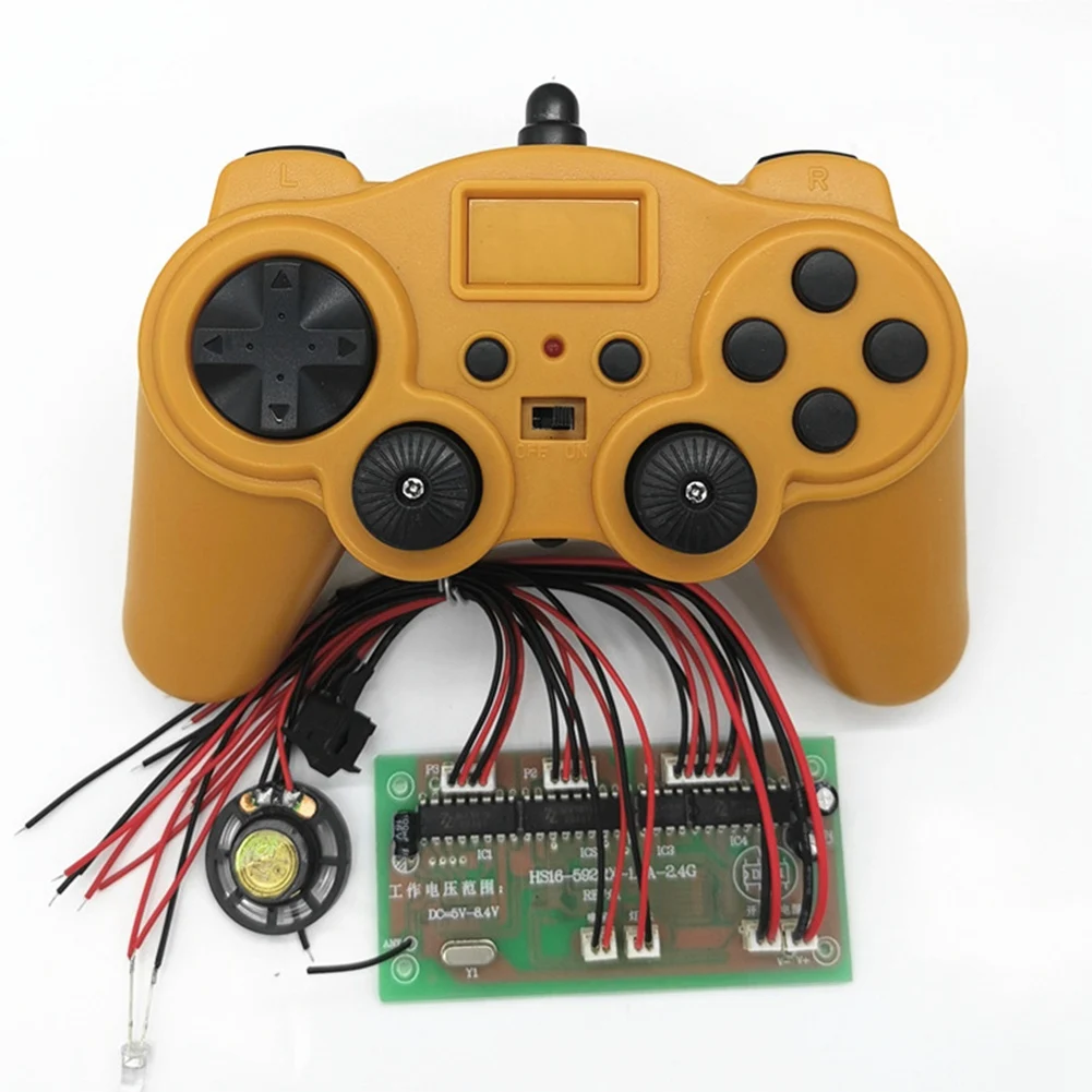 Practical 2.4G 8CH Remote Control with Receiver Board DIY Toy for Robot Boat Tank Car 4-6V Accessories-Orange