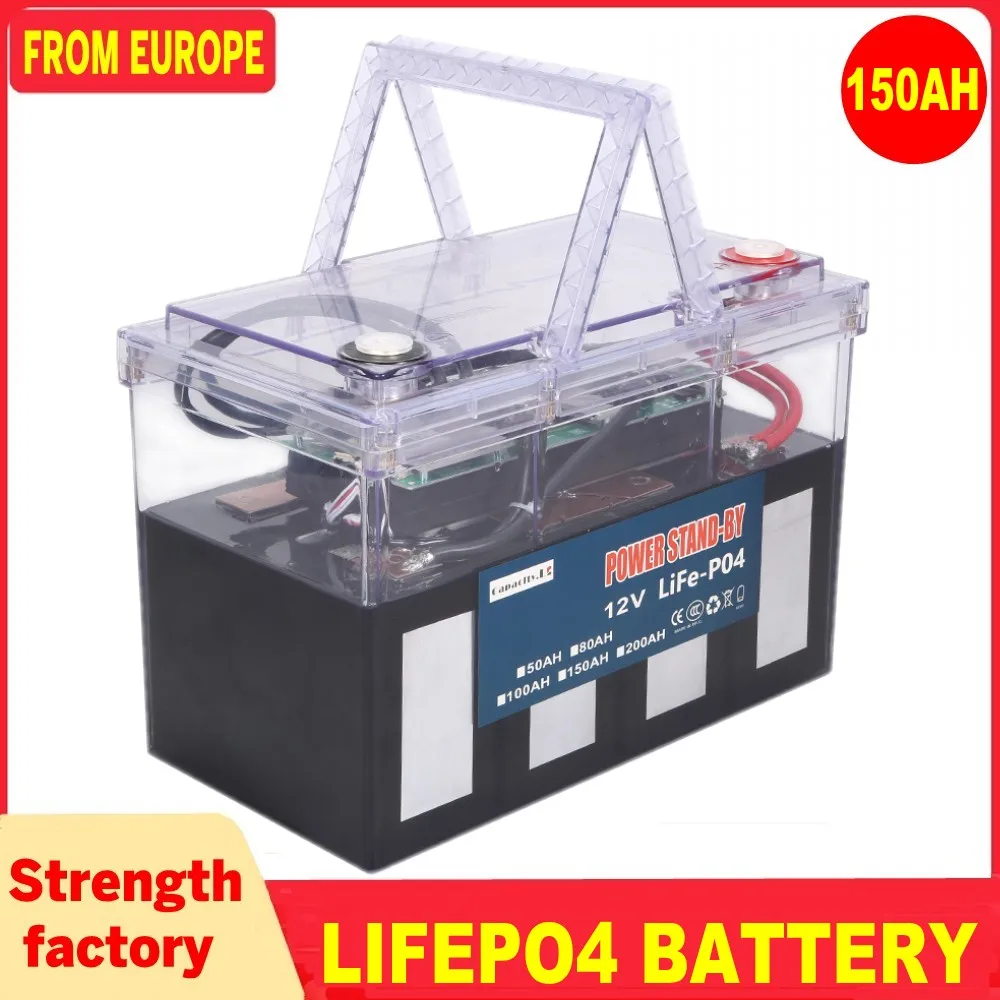 12V Lifepo4 batterij 100Ah 120AH 300Ah LiFePO4 Lithium Bootbatterij 200ah Bluetooth BMS voor Solar RV Camping Inverter Oplaadbaar