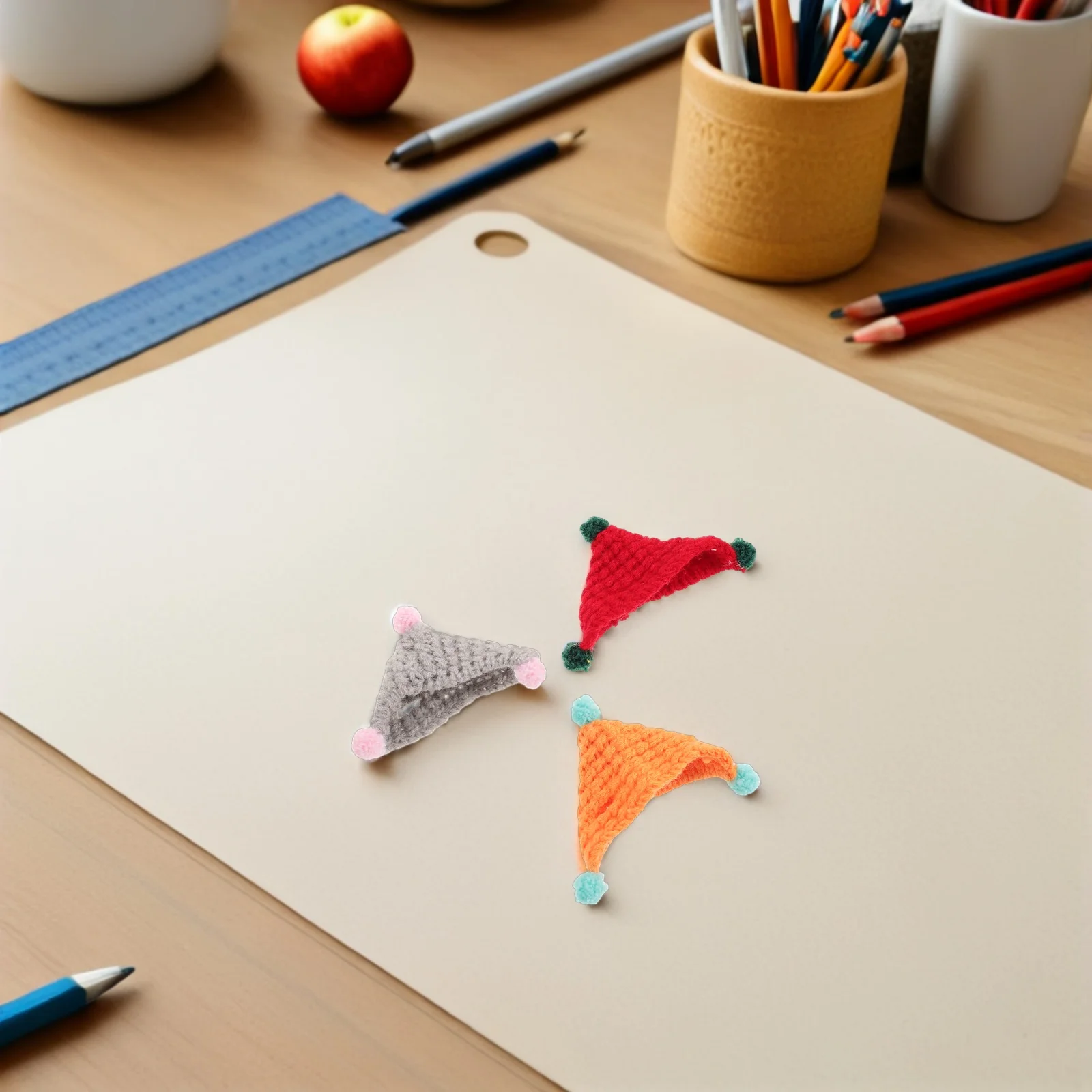 Mini sombreros tejidos de hilo de lana suave, artesanía meticulosa, Ideal para fiestas, viajes, decoración única, actividades DIY, 12 Uds.