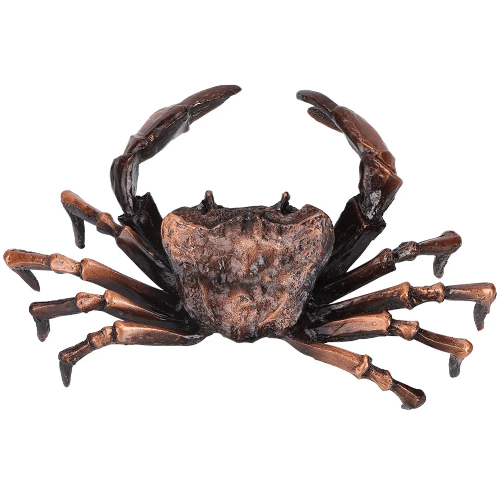 Pot Lid Holders Animal Tea Pet Ornament Brass Compact Tea Ceremony Accessory Unique Copper Alloy Crab Sculpture Office Desk