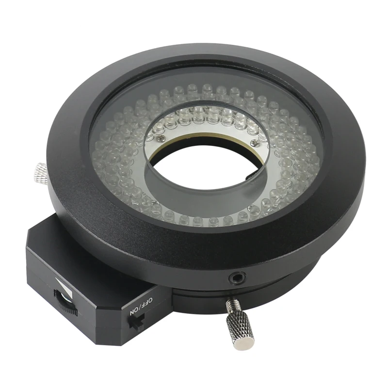 Microscope Illuminator 120pcs LED Ring Lights Diameter 62mm With Polarizer Adjustable Light Source Polarized Lamp Polarized Lens