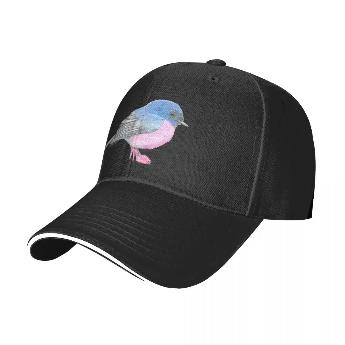 Pink Robin in Marabou Slippers Baseball Cap Hat Man Luxury Bobble Hat Sun Cap Mens Tennis Women's