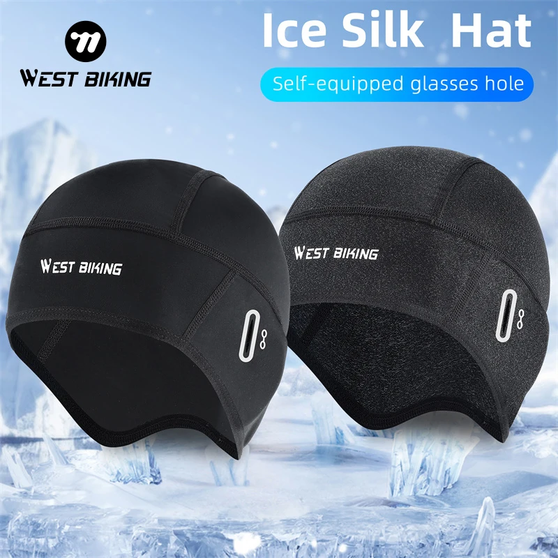 WEST BIKING Cycling Cap Summer Cool Mask Cycling Balaclava Ice Silk Cycling Hat Bicycle Cap MTB Helmet Bike Cycling Headwear