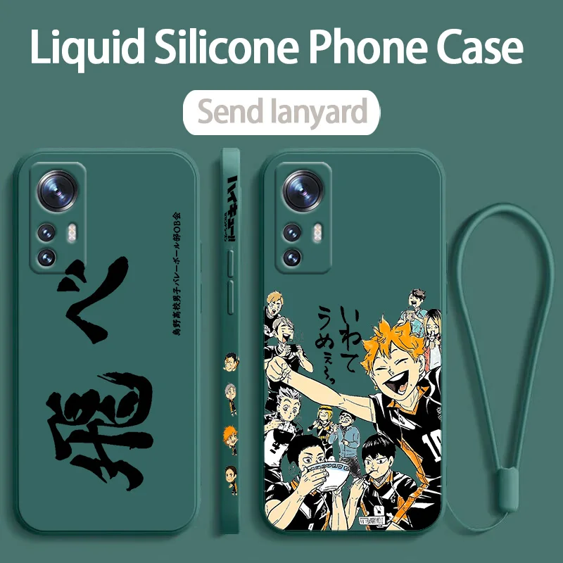 Haikyuu جراب هاتف لين سائل ، أنيمي لـ Xiaomi Mi 13T ، 13T ، 12T ، 11i ، 11X ، 11T ، 10T ، 9 ، A3 ، Note 10 Pro Lite ، حبل يسار