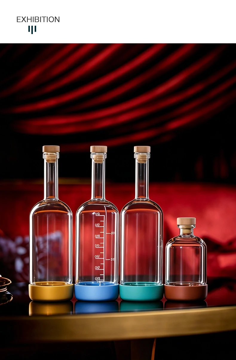 2PCS 800ml Inmeet Creative Bubble Wine Bottle Bar Juice Cocktail Oil Bottle with Scale Bartender Supplies