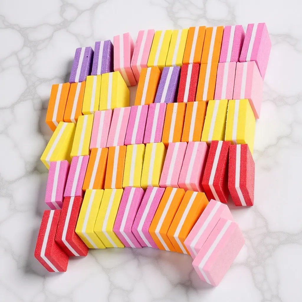 

50Pcs Nail Files Small Manicure Grinding Blocks Sanding Rasp Nail Art Tool Filing Surface Sander Professional Salon Use