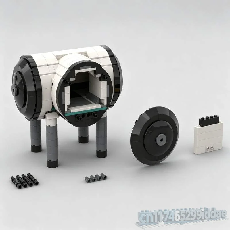 520PCS T Compartment Submarine Vehicle Model Custom Puzzle DIY Creative Assembly Educational Toy Bricks Gift Collection Display