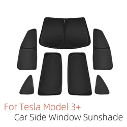 Parasol para ventana lateral de coche Tesla Model 3 + Highland 2024, parabrisas delantero y trasero, pantalla de ventana de privacidad, accesorios para sombrilla