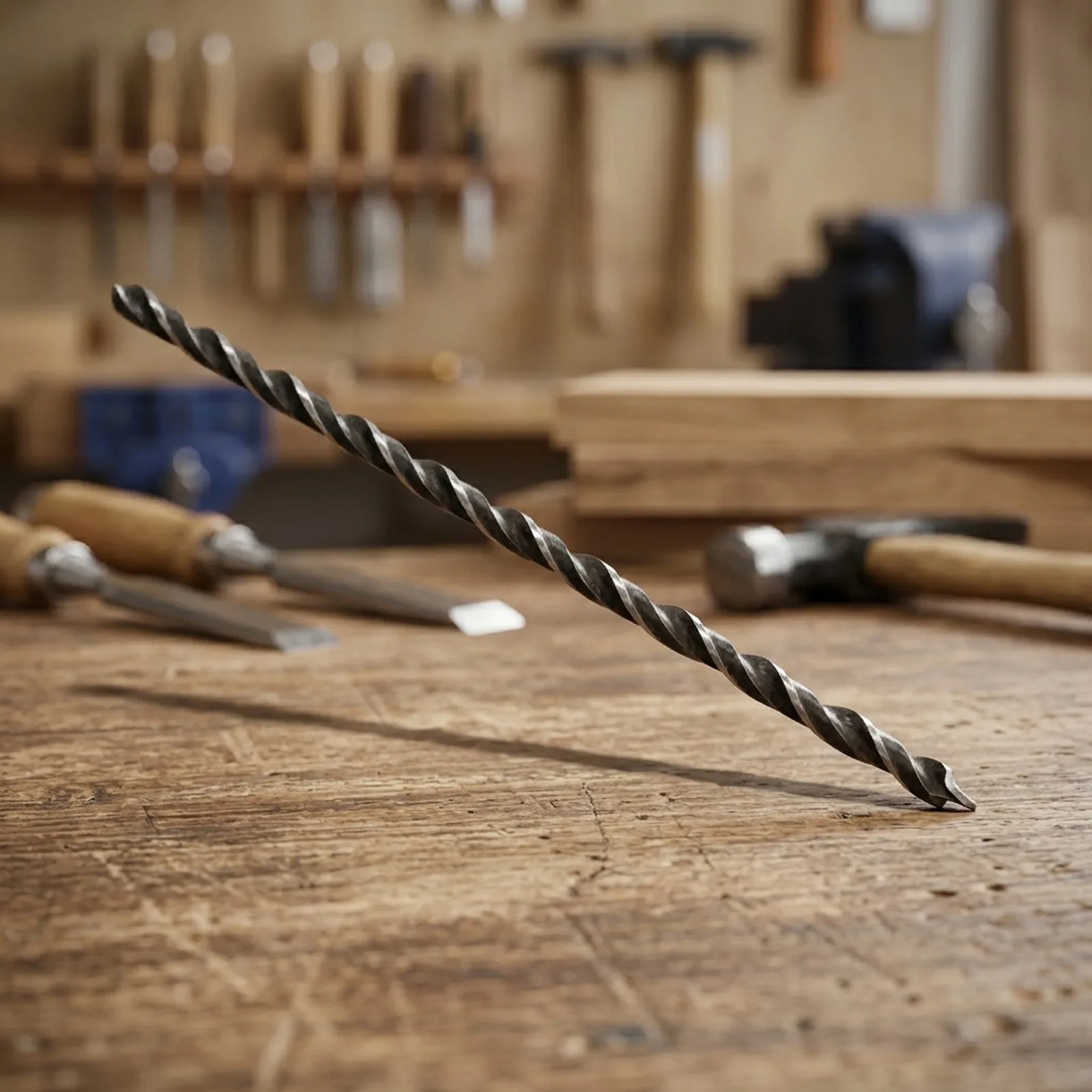 Spiral Wood Drill Bit 12 inch 300mm Length with Precision Center Point 4mm through 20mm Sizes Heat Treated Steel