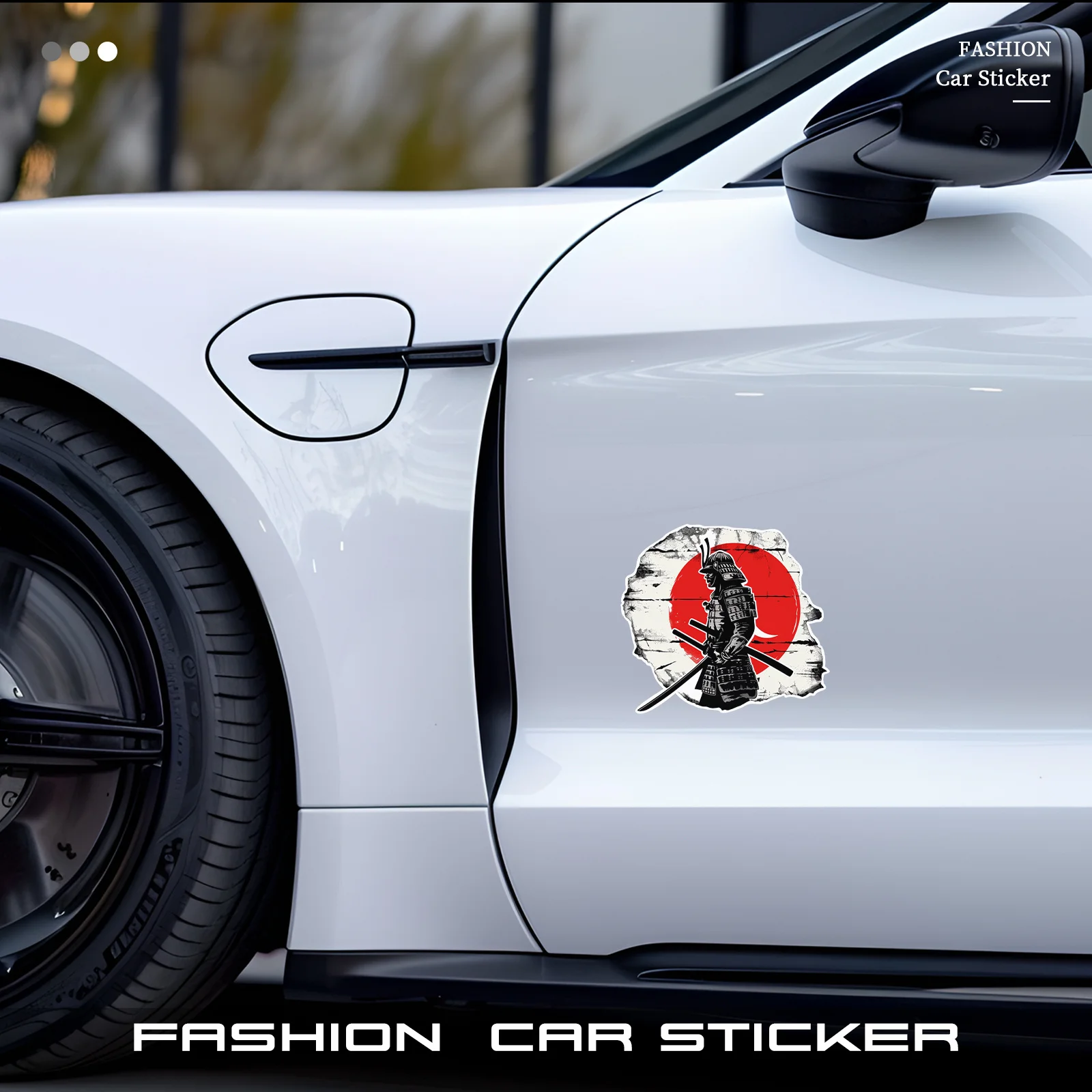 1Pc Waterproof Vinyl Samurai Warrior Decal Durable Sticker for Motorcycle Helmet Car Laptop EV Decor view 5
